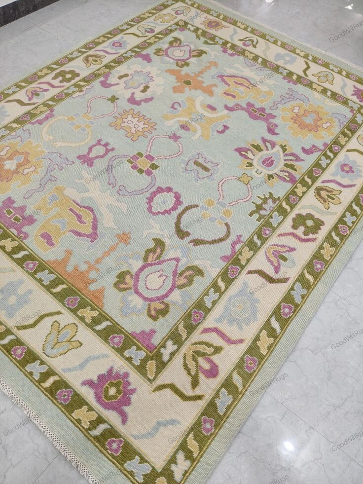 Etta Modern Oushak Rug Hand Knotted Oushak Rug 4x6, 5x8, 6x9, 8x10, 9x12, 10x14. gallery