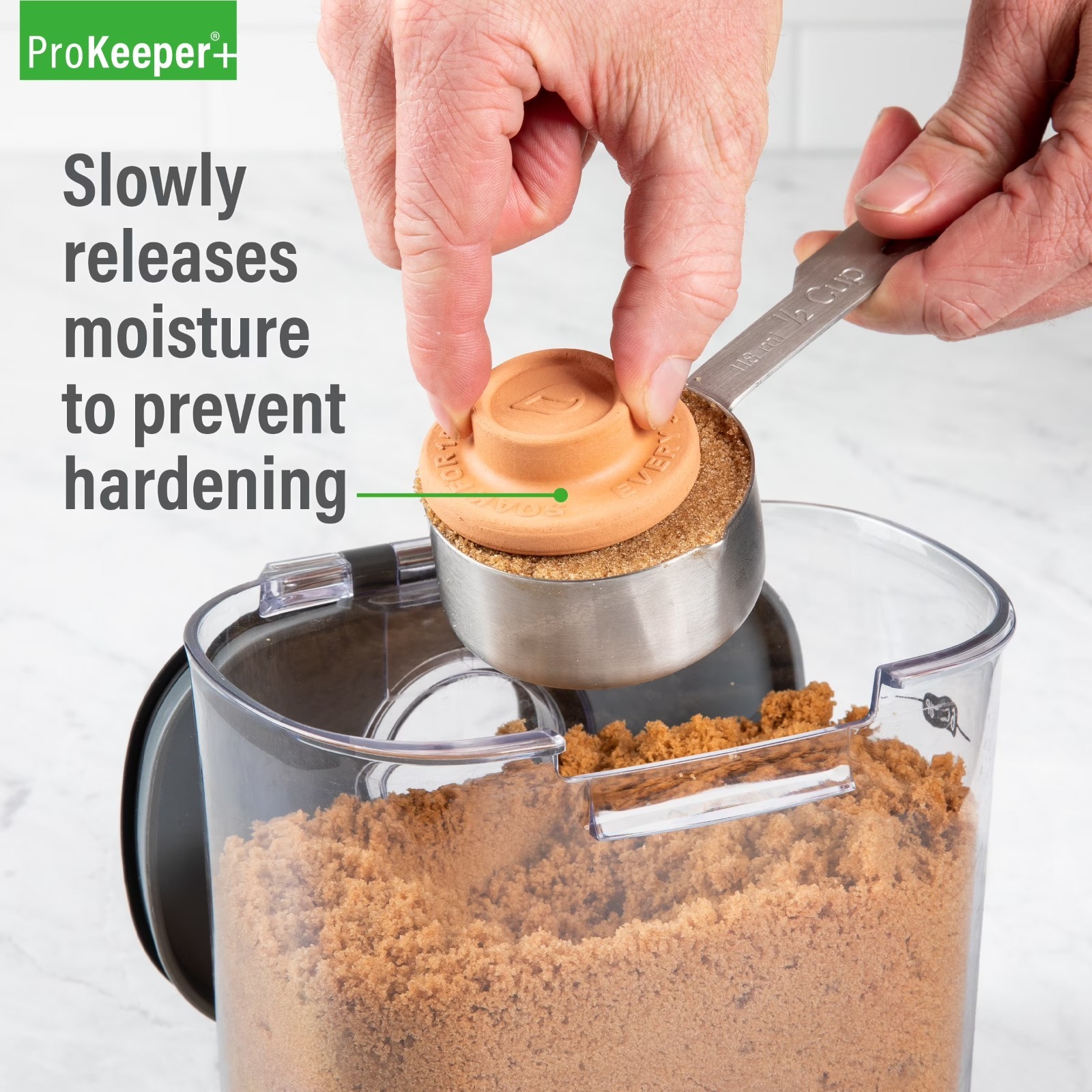 Brown Sugar ProKeeper+ Airtight Container With Terra Cotta Stone for Food gallery