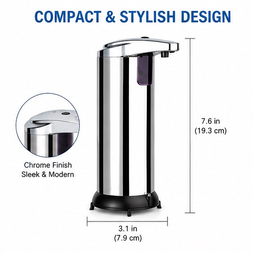 Automatic Soap Dispenser Touchless Handsfree Stainless 2-Pack IR Sensor Bathroom gallery
