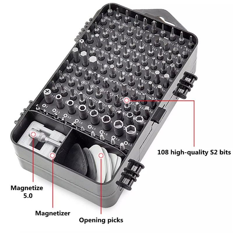 115 in 1 Precision Screwdriver Set Acssart Magnetic Bit Computer Repair Tool Kit gallery