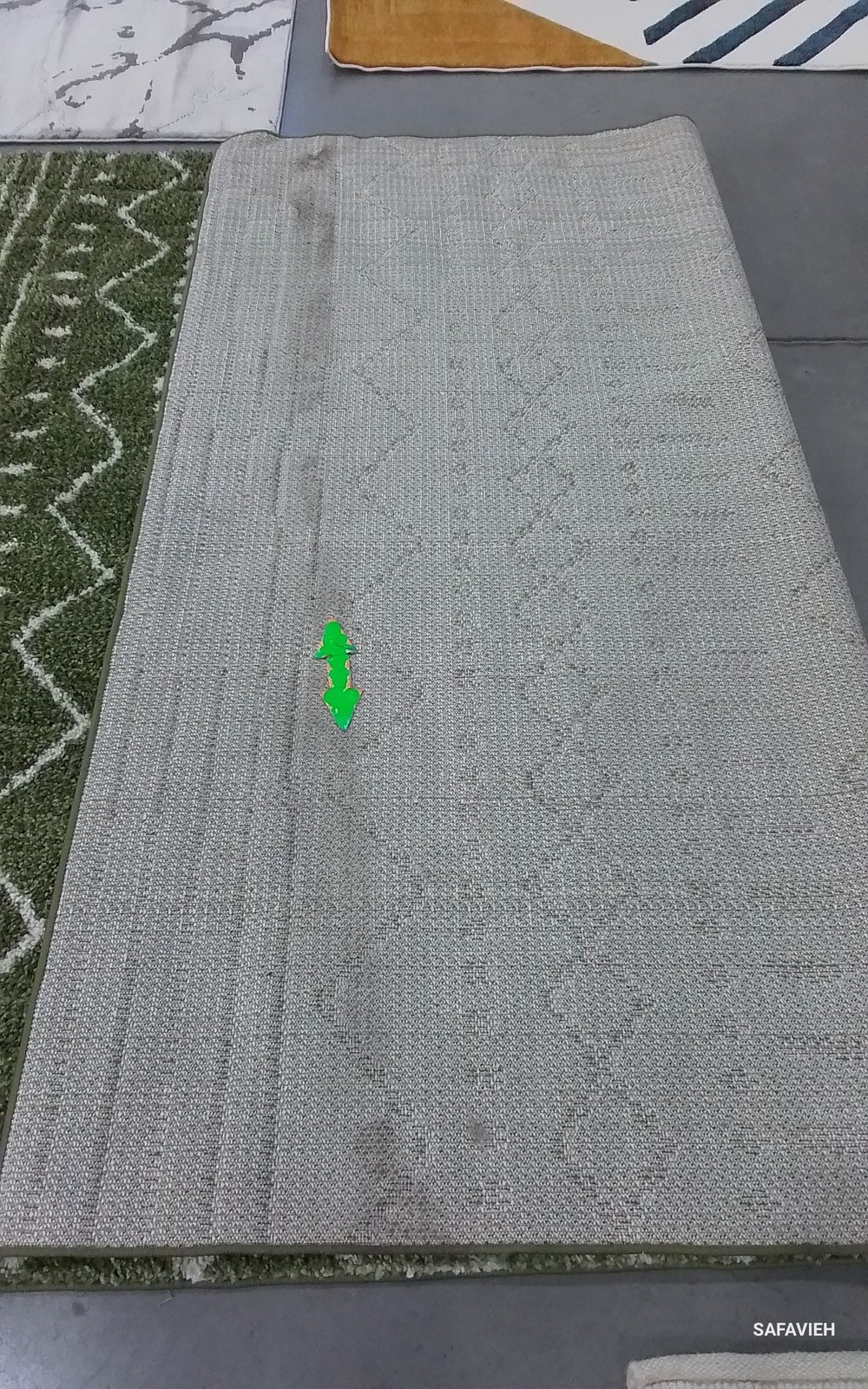 GREEN / IVORY 8'-0" x 10'-0" Back Stain Rug, Reduced Price 1172802002 ASG741X-8 gallery