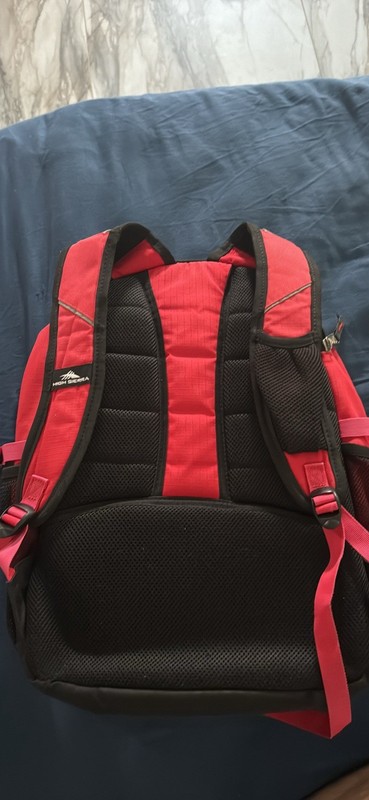 High Sierra Backpack Padded Red Suspension Strap System Hiking Camping 3