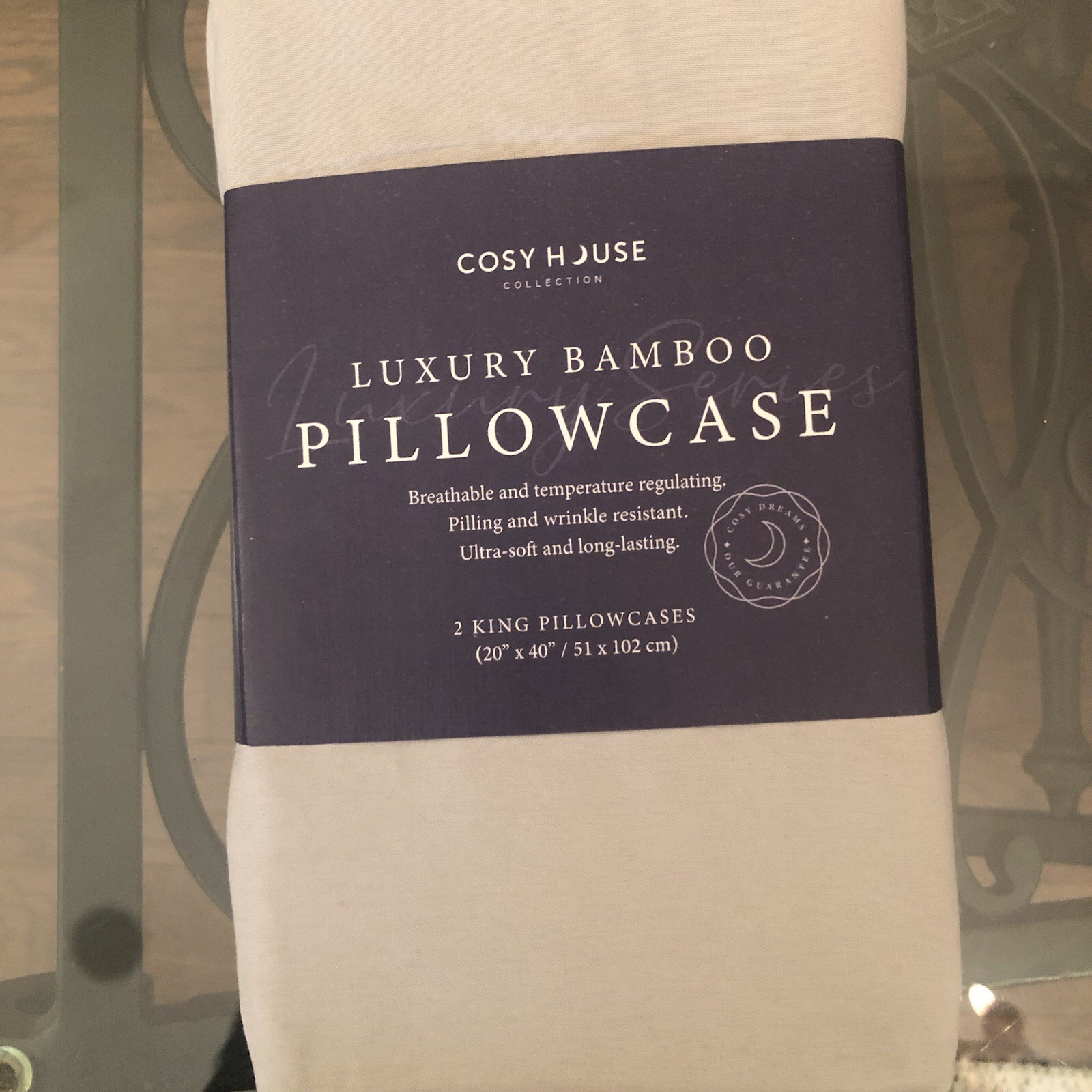 Cosy House Collection 100% Rayon Derived from Bamboo Pillowcase Set King Silver gallery