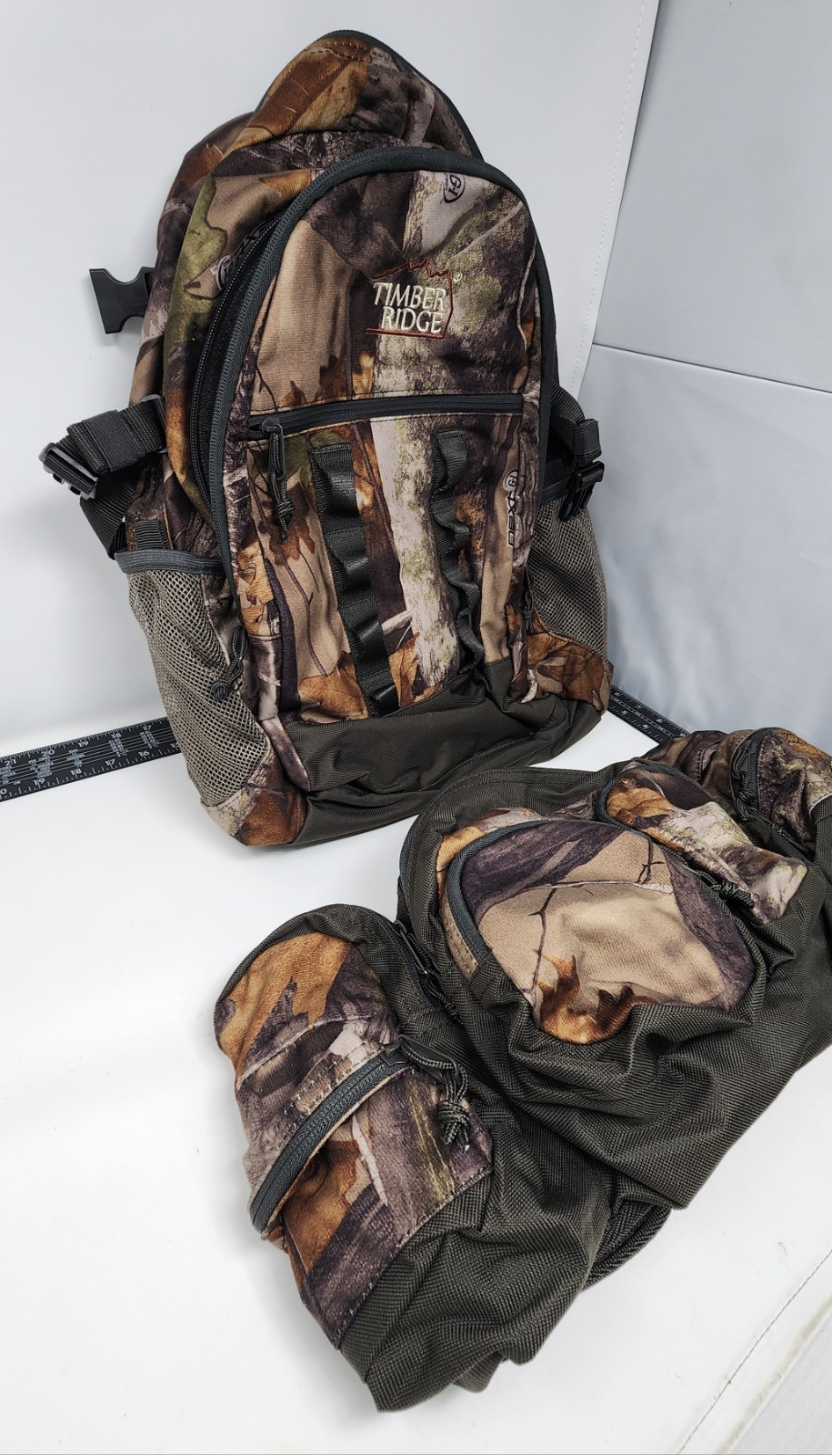 Timber Ridge Backpack real tree with zipper waist pouch 3