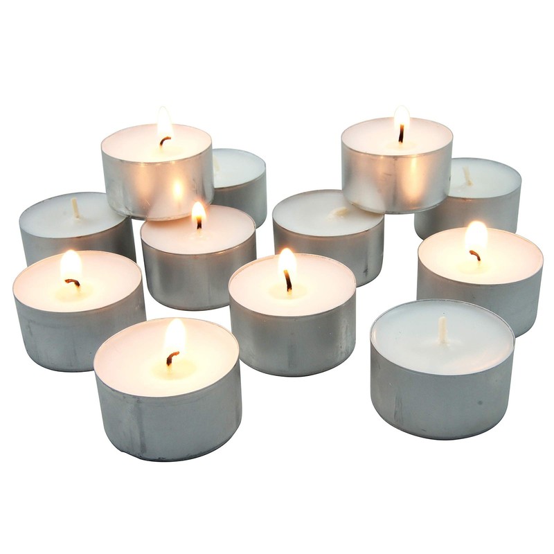Stonebriar 100 Pack Unscented 8 Hour Extended Burn Time Tea Light Candles, Wh... gallery
