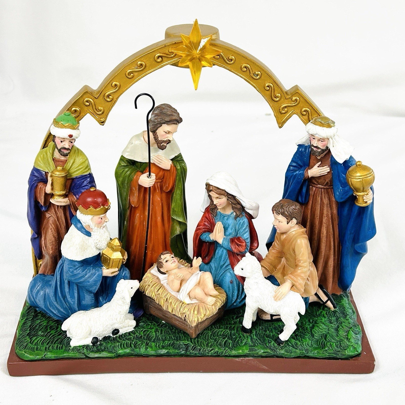 LED Lighted Arch Christmas Nativity Scene Table Centerpiece Statue Decoration gallery
