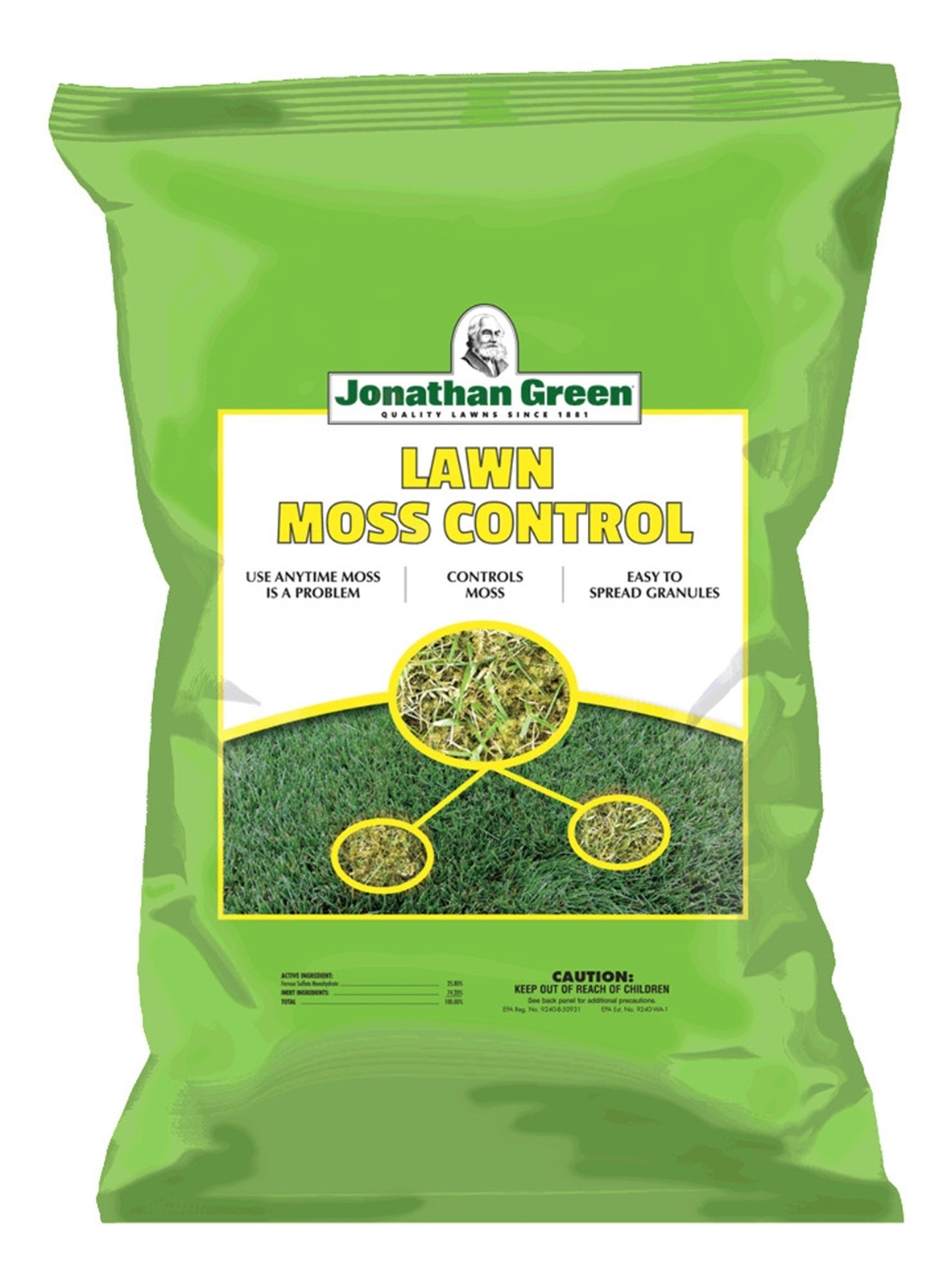 Jonathan Green (#11457) Lawn Moss Control, 20lb bag (covers 5,000 sq ft) gallery