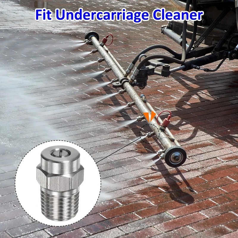 6 Pack Surface Clean Tips - 40 Degree 1/4" NPT Male Pressure Washer Nozzles C... gallery