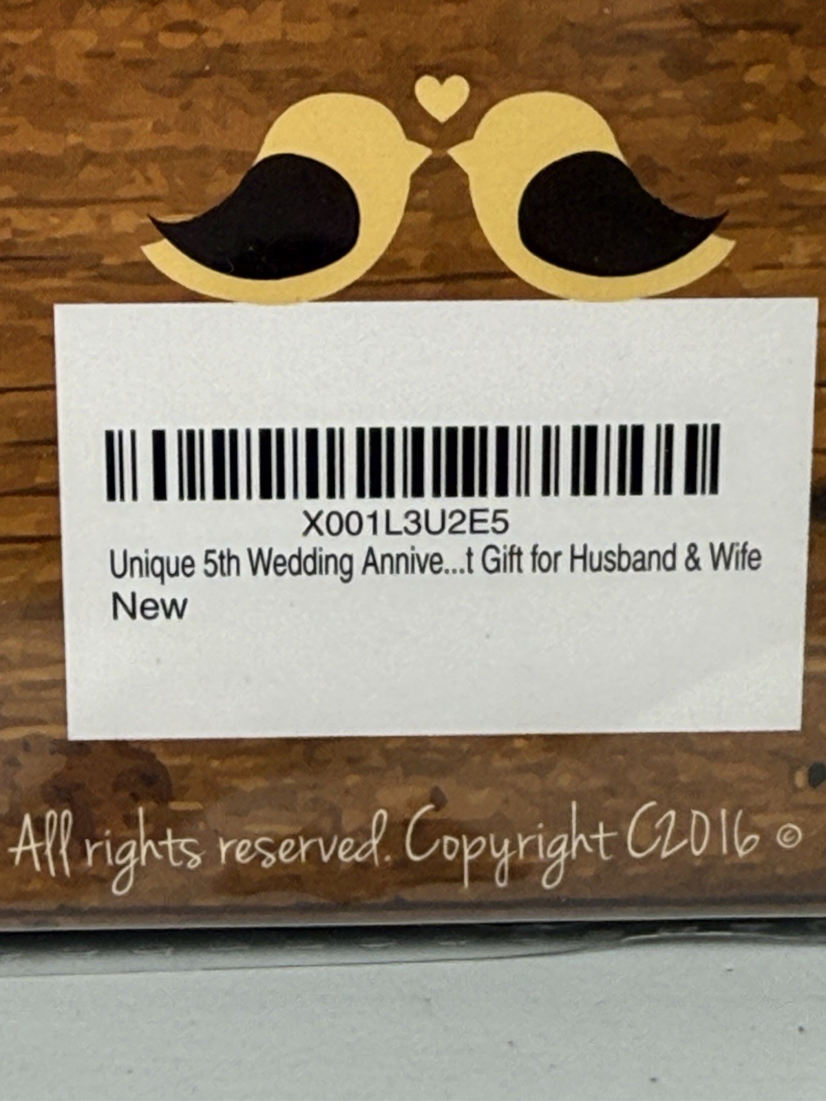 Unique 5th Wedding Anniversary Memory Keepsake Book Wood Unconditional Rosie New gallery