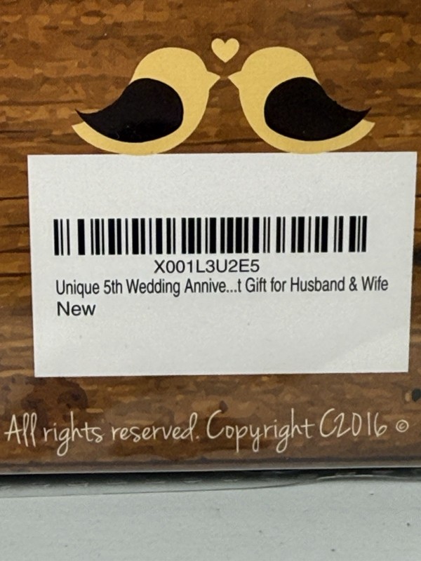 Unique 5th Wedding Anniversary Memory Keepsake Book Wood Unconditional Rosie New gallery