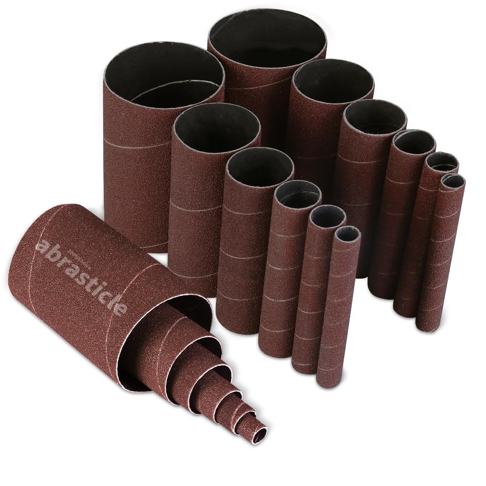 18 Pack Spindle Sander Sleeves, Sanding Sleeves for 4-1/2 inch(60 grit) gallery