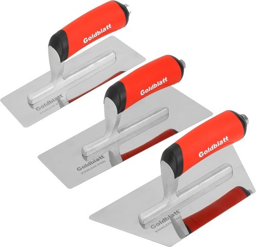 Goldblatt 3 Pieces Venetian Plaster Finishing Trowel Set with Soft Grip Handle gallery