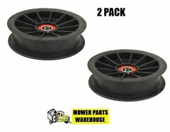 2 PACK REPL FLAT IDLER PULLEYS HUSTLER FASTRAK MOWER 784504 5-7/8″ DIAMETER