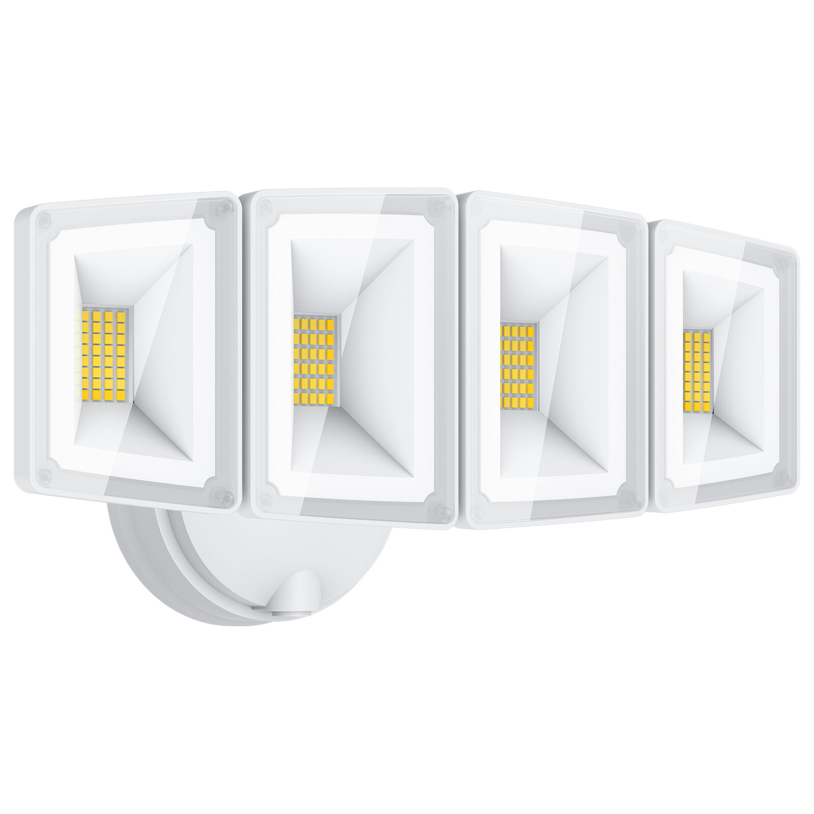 100W 4 Head LED Security Light 10000LM Exterior Flood Light Wall Switch IP65 gallery
