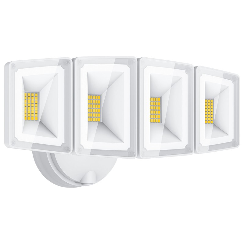 100W 4 Head LED Security Light 10000LM Exterior Flood Light Wall Switch IP65 gallery
