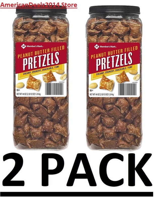 2 PACK - PEANUT BUTTER FILLED PRETZELS Member's Mark 44 oz. (Total 88 oz) gallery