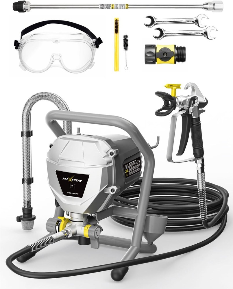 Airless Paint Sprayer, Highly Efficient Thinning-Free Minimal Overspray