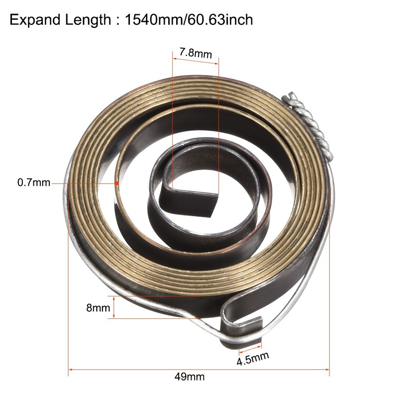 Drill Press Spring Quill Feed Return Coil Spring 1540mm 49mm x 8mm x 0.7mm gallery