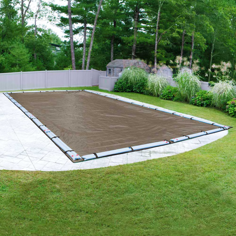16' x 36' Rectangle In-Ground Swimming Pool Mesh Winter Cover 15 Year - Taupe gallery