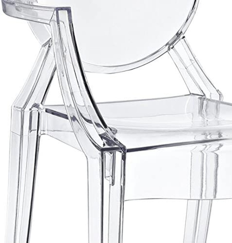 Modway Casper Modern Acrylic Stacking Kitchen and Dining Room Arm Chair Clear gallery