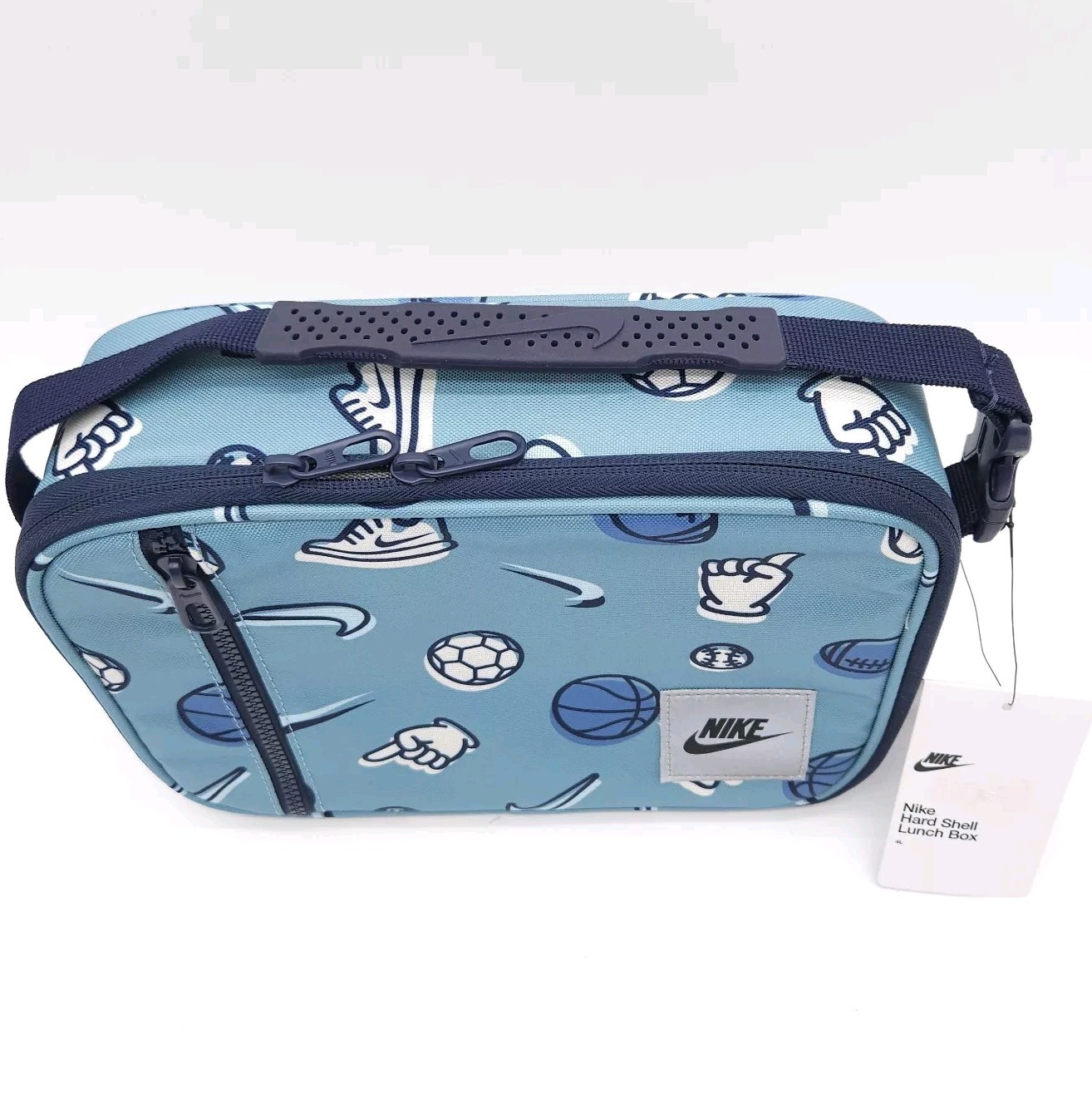 Nike Hardshell 4L Lunch Box Denim Turq Blue Sports School Cooler Bag Swoosh New gallery