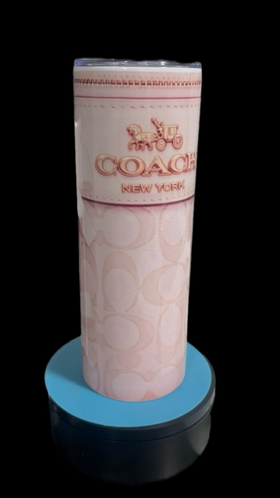 20 oz Coach Pink Abstract Logo stainless steel Tumbler With Lid Drink Through gallery