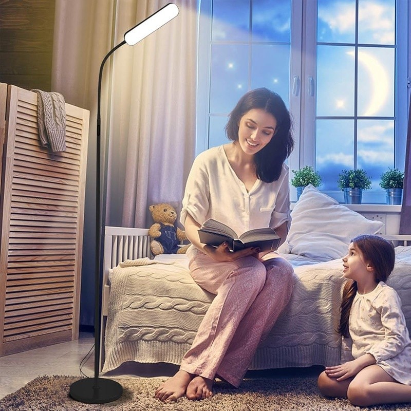 Remote Control LED Floor Lamp Flexible Gooseneck Touch Dimmer Adjustable Light gallery