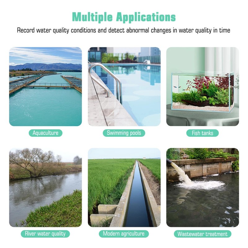 WiFi Chlorine Meter Solar Floating CL PH EC TDS ORP Water Quality Monitor Tester gallery