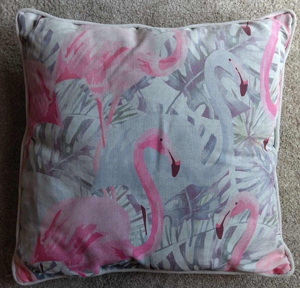 Outside Flamingo Decorator Pillow Throw Cushion No Closure 17"x17" canvas tropic gallery