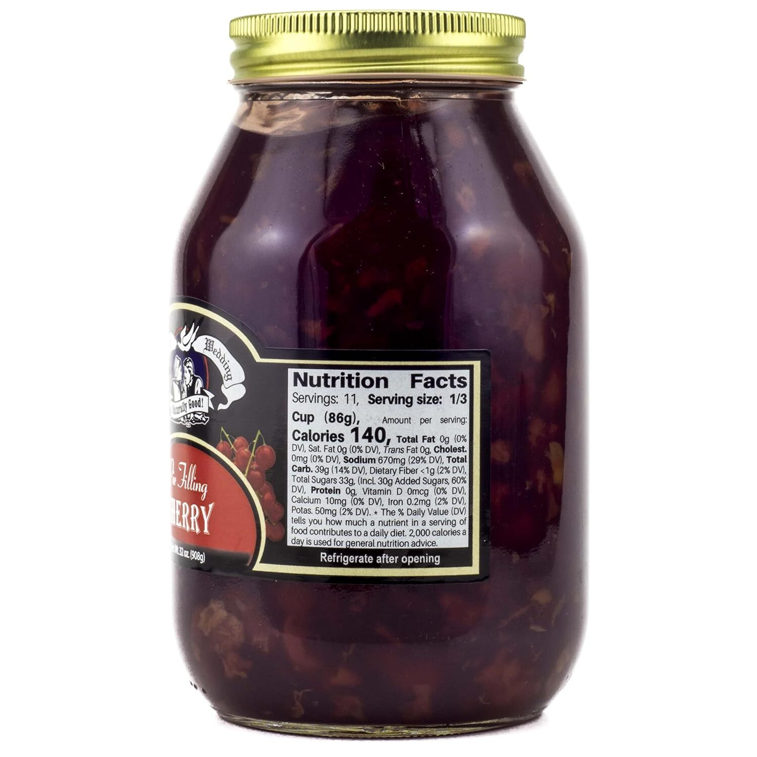 Amish Wedding Natural Pie Filling, Pre Cooked Real Natural Flavor 32 ounce Jar gallery