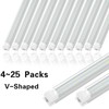 5FT T8 Integrated LED Tube Light Bulbs 6000K 45W V-Shaped LED Shop Light Fixture gallery