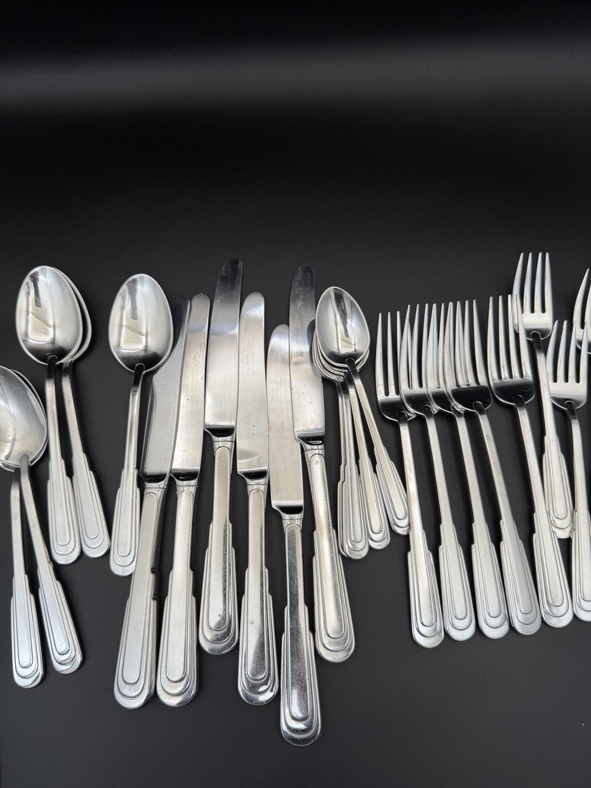Oneida Stainless Flatware CITYSCAPE HUGE LOT 24 Pieces. Set For FOUR and More.. gallery