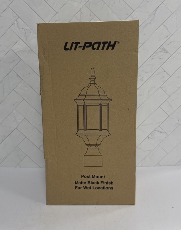 Lit-Path Post Mount Matte Black Finish LT-PL00R-BK Outdoor Wet Location Light gallery