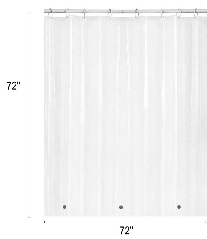HARBOREST Shower Curtain Liner (72”x72” Clear) Waterproof 3 Gauge Lightweight gallery