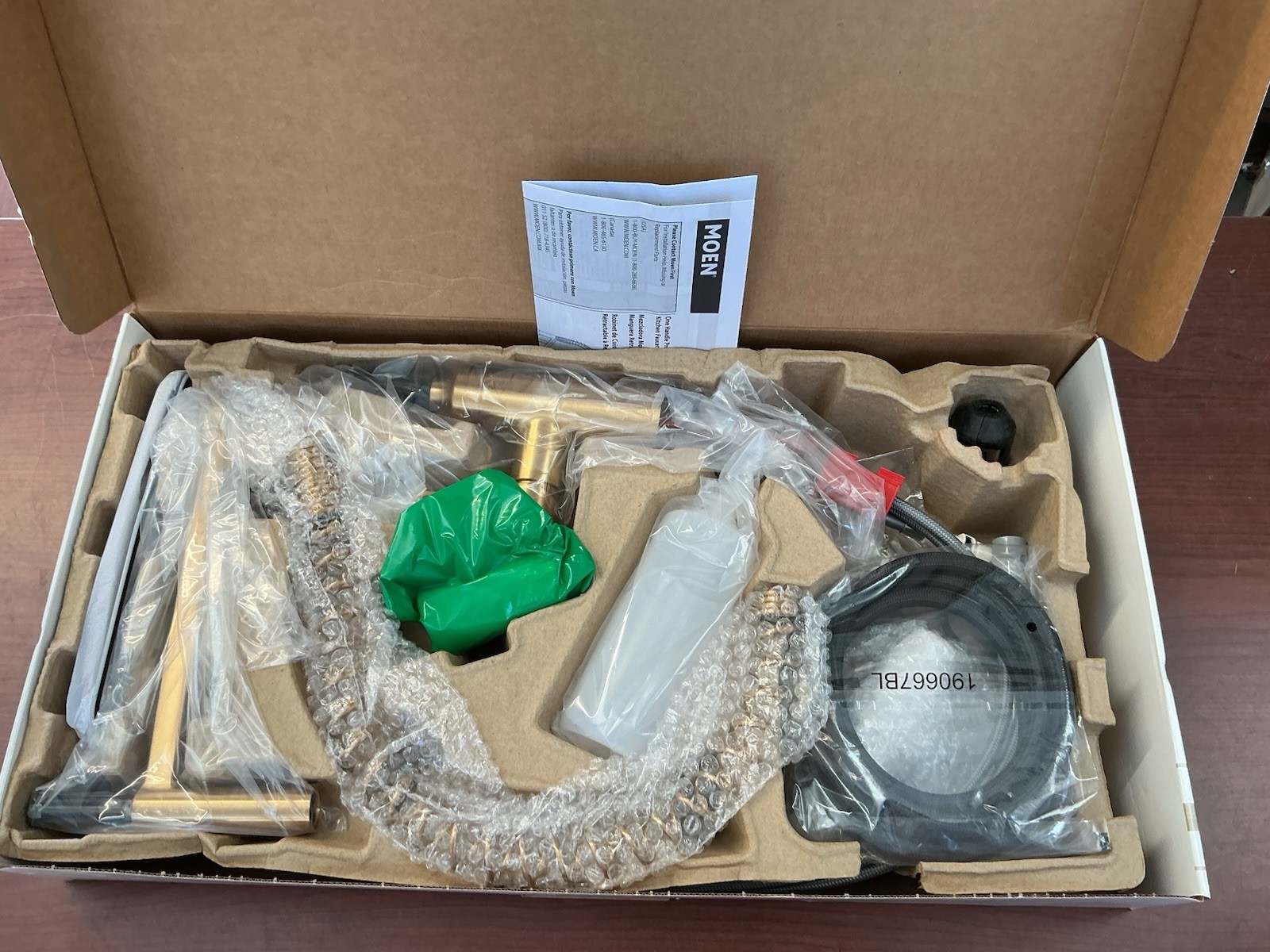BRAND NEW Moen 87807BG Edwyn Spring Pulldown Kitchen Faucet Brushed Gold B188 gallery