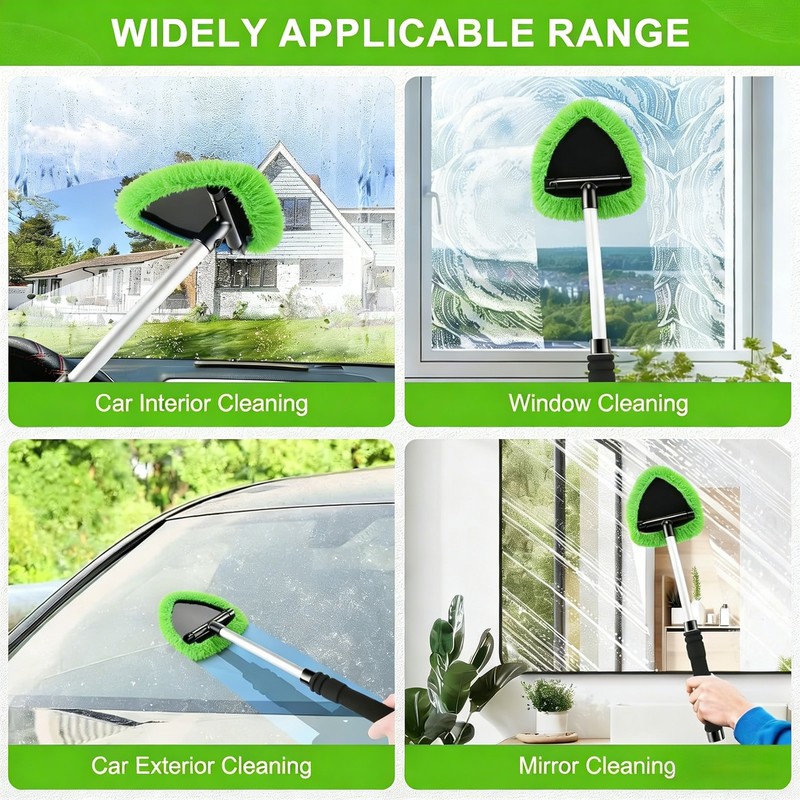 Windshield Cleaning Tool Kit Car Window Glass Wiper Cleaner Brush Pad Extendable gallery