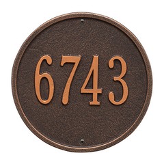 Round 9″ Diameter Personalized Address Plaque