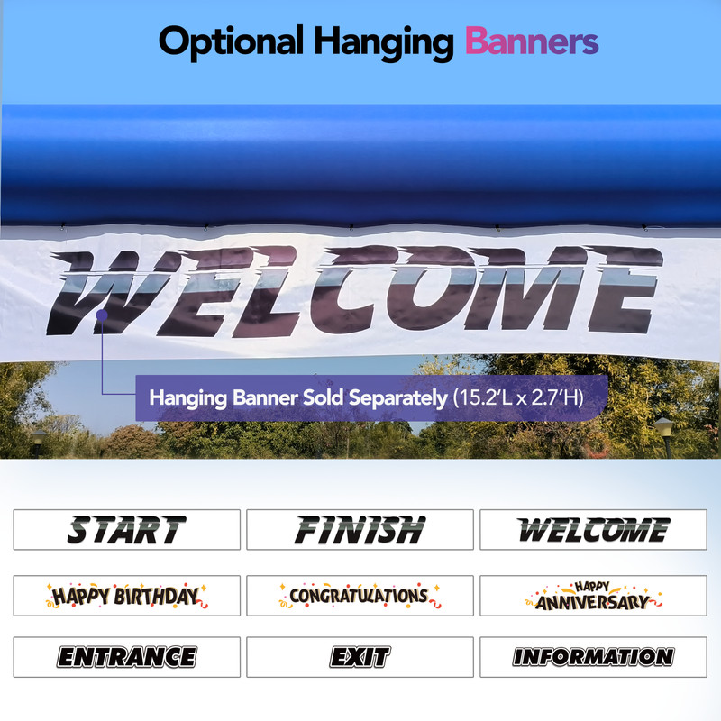 Large 21Ft Square Inflatable Arch with built-in blower - Blue gallery