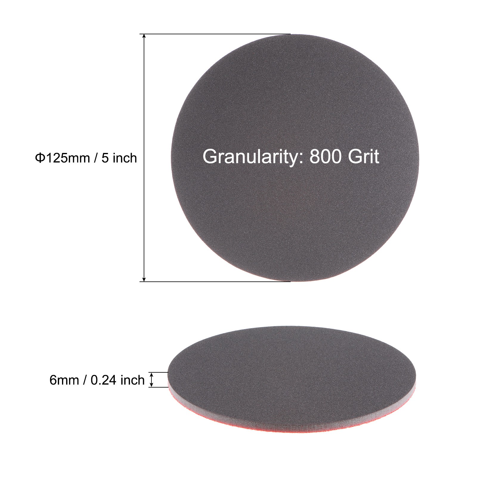 30sets 800 Grit Sanding Sponge 5 Inch Hook and Loop Sponge Sanding Disc Wet/Dry gallery