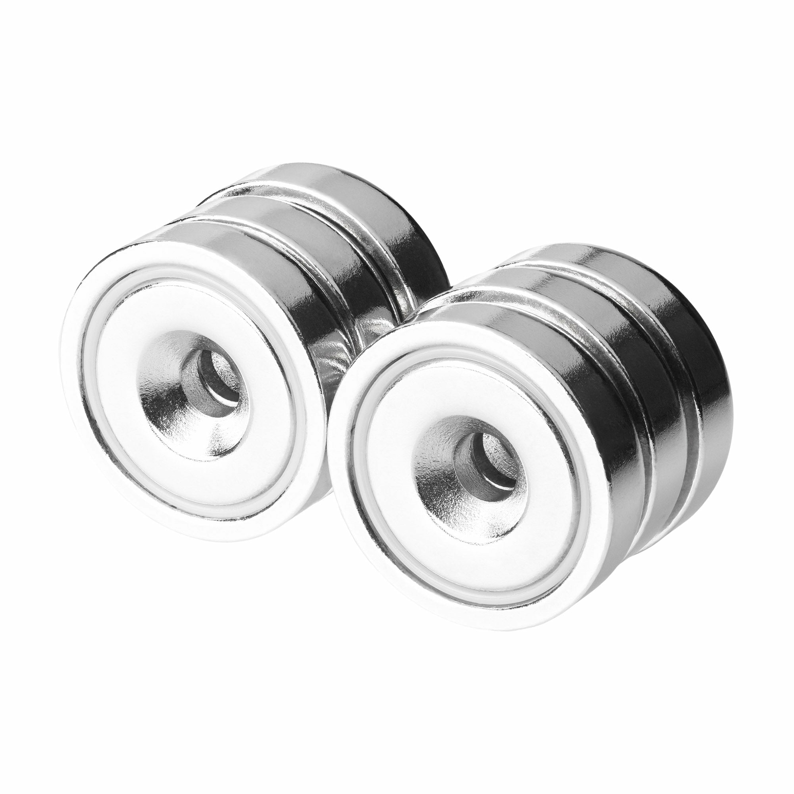 25mm Neodymium Rare Earth Countersunk Cup/Pot Mounting Magnets N52 (6 Pack) gallery