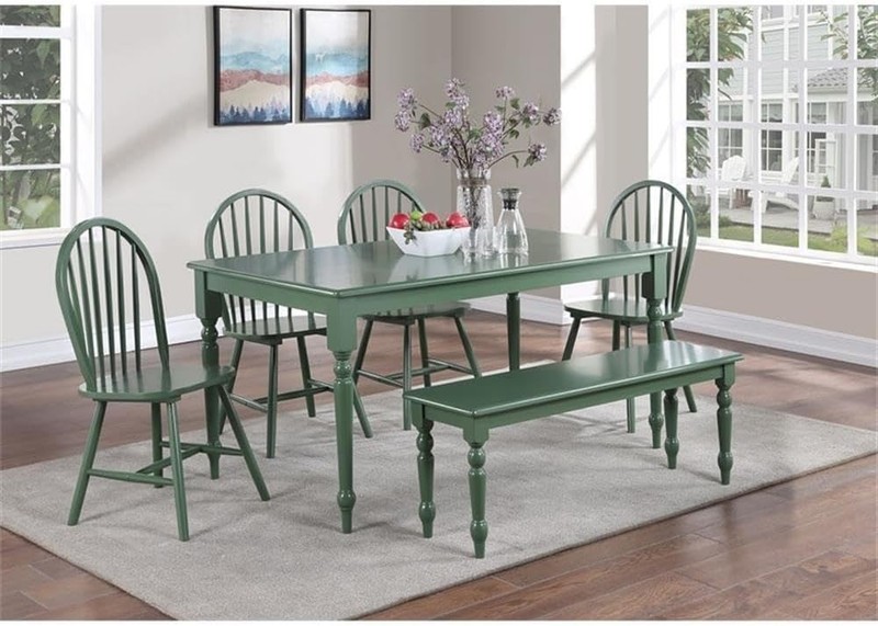 Windsor Backless Dining Bench - Equistian Green gallery