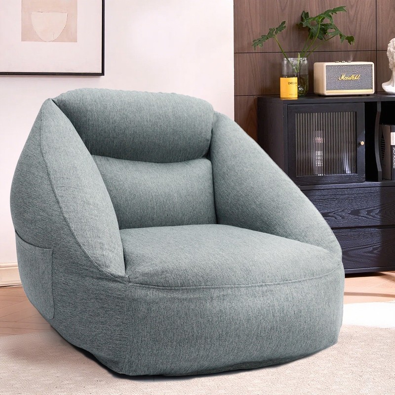 Large size Inflatable Lazy Sofa Bean Bag Chair Ergonomic Support - Home Camping gallery