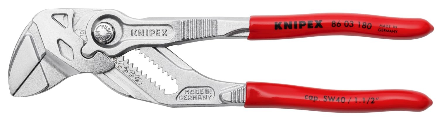 KNIPEX Tools - Pliers Wrench, Black Finish (8601180), 7 1/4-Inch, Black Finish gallery