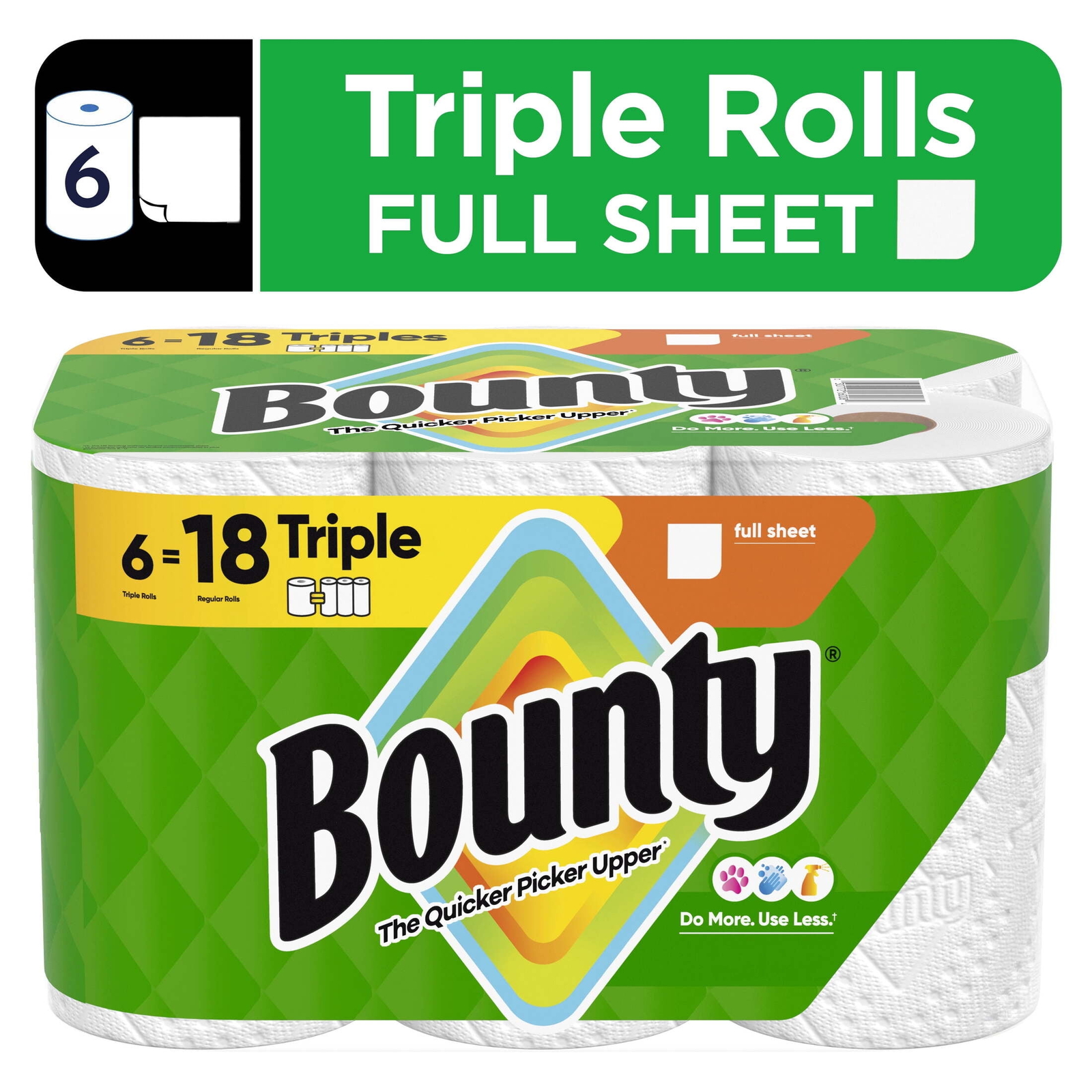 Paper Towels Full Sheet White, 6 Triple Rolls, 75 Sheets per Roll gallery
