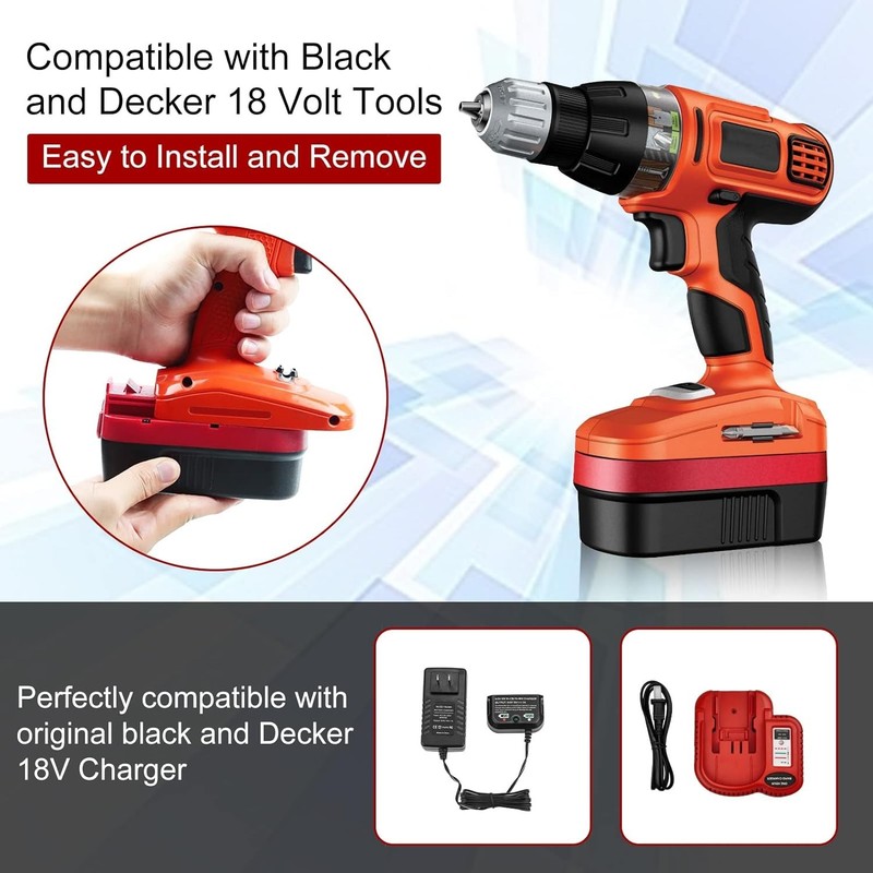 2Pack 4Pack 18V for Black and Decker HPB18 18 Volt 4.5Ah Battery HPB18-OPE gallery