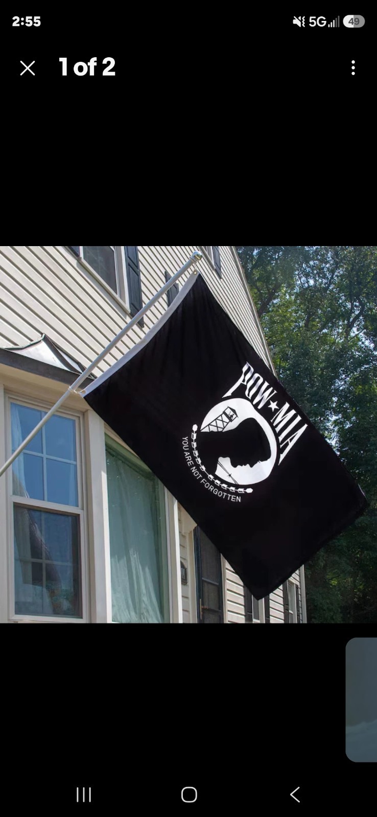 POW MIA Flag Double Sided Valley Forge USA MADE 3' X 5' Premiere Quality Nylon gallery