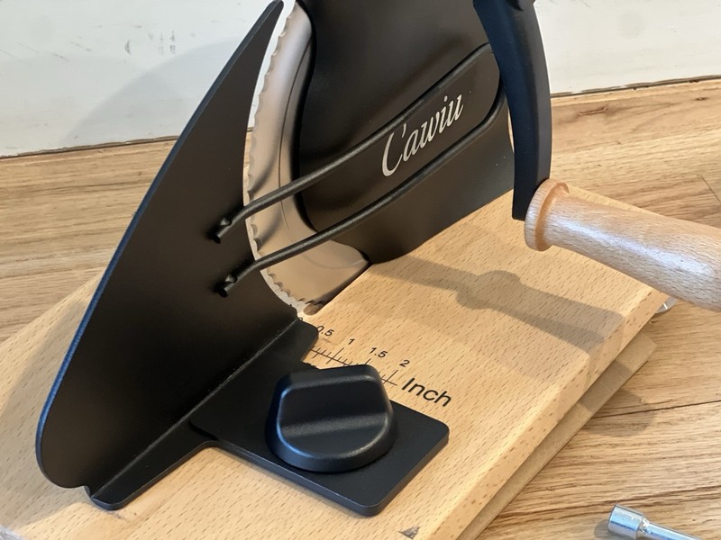 Manual Bread Slicer Adjustable Thickness Hand Crank Suction Cups Slicing Guide gallery