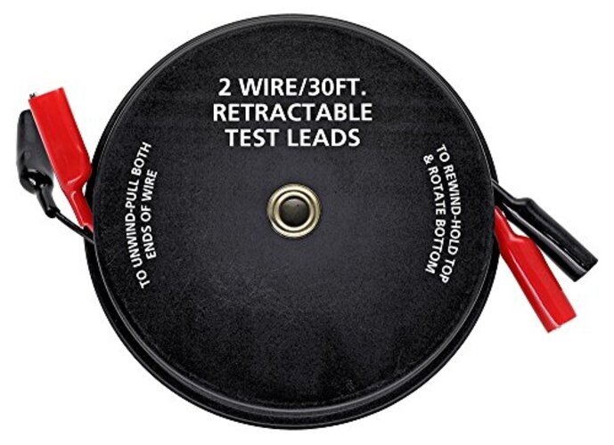 Cal Hawk Tools 2 Wire 30' Retractable Test Leads (18 Gauge) gallery