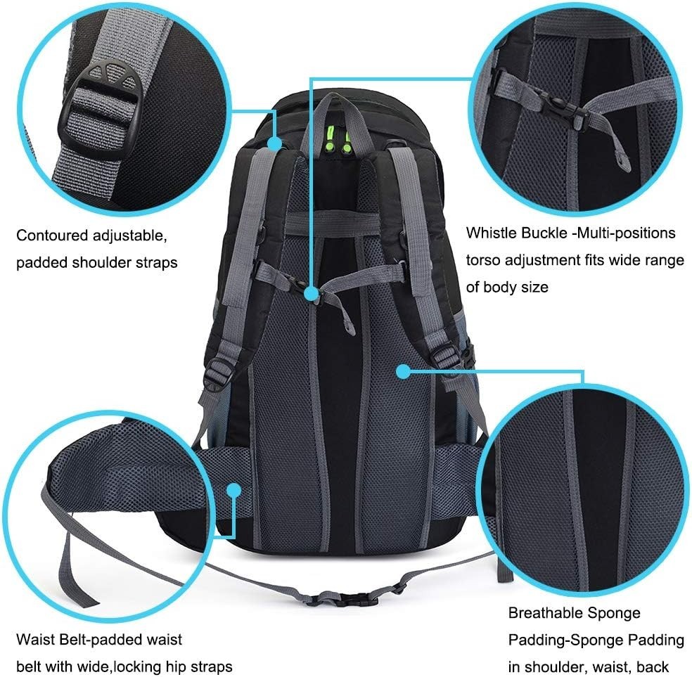 Spacious 50L Camping Backpack with Utility Pocket – Lightweight & Waterproof 5