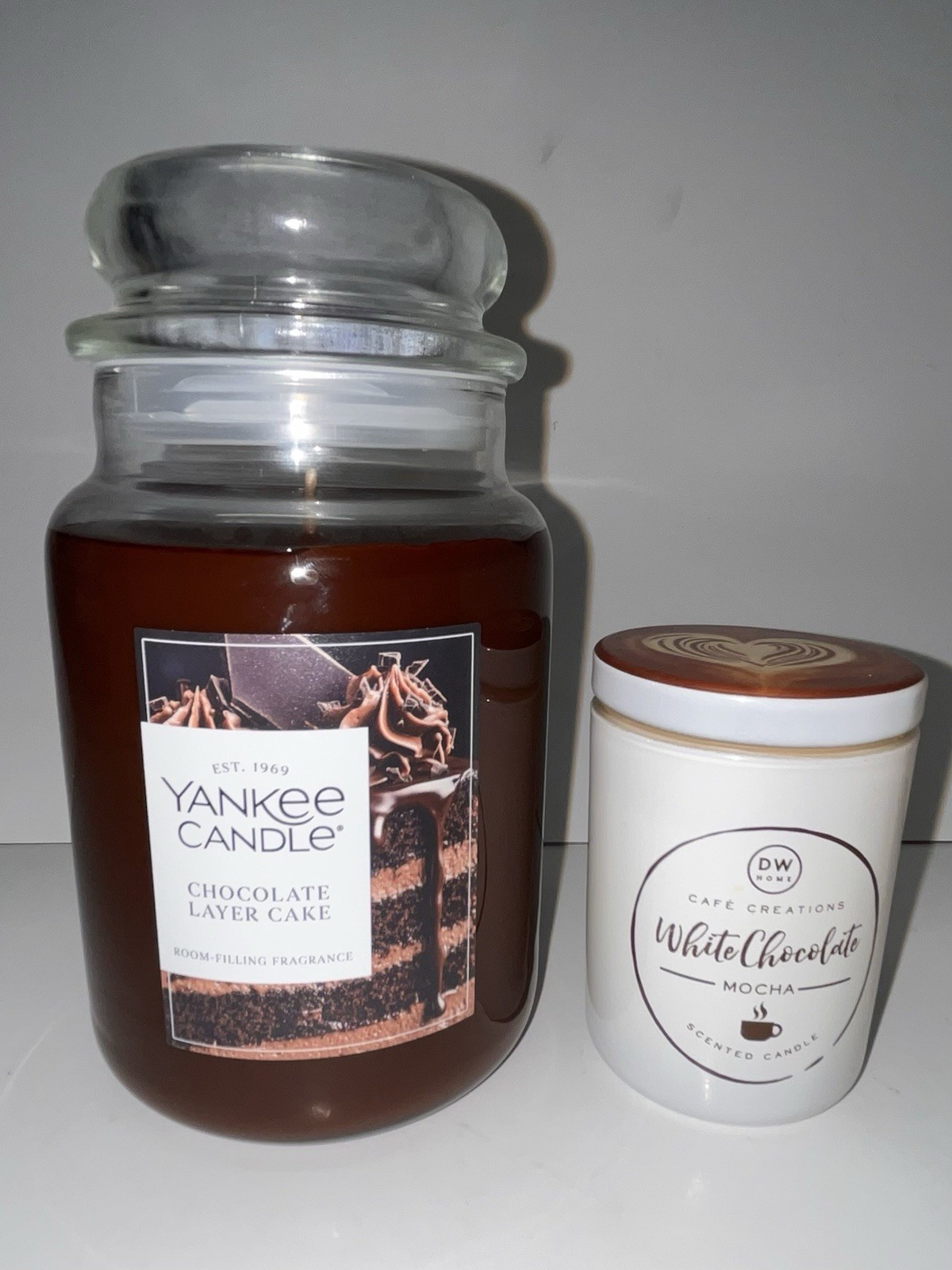 Yankee Candle Chocolate Layer Cake Plus a DW Home White Chocolate Mocha Pair gallery